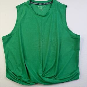 Southern Tide Brrr Womens XL Green Twist Front Sleeveless Performance Tank Top